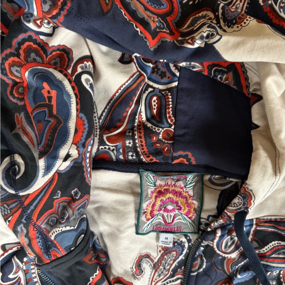 Johnny Was Multicolor Paisley Hoodie and Joggers Set - Picture 4 of 7